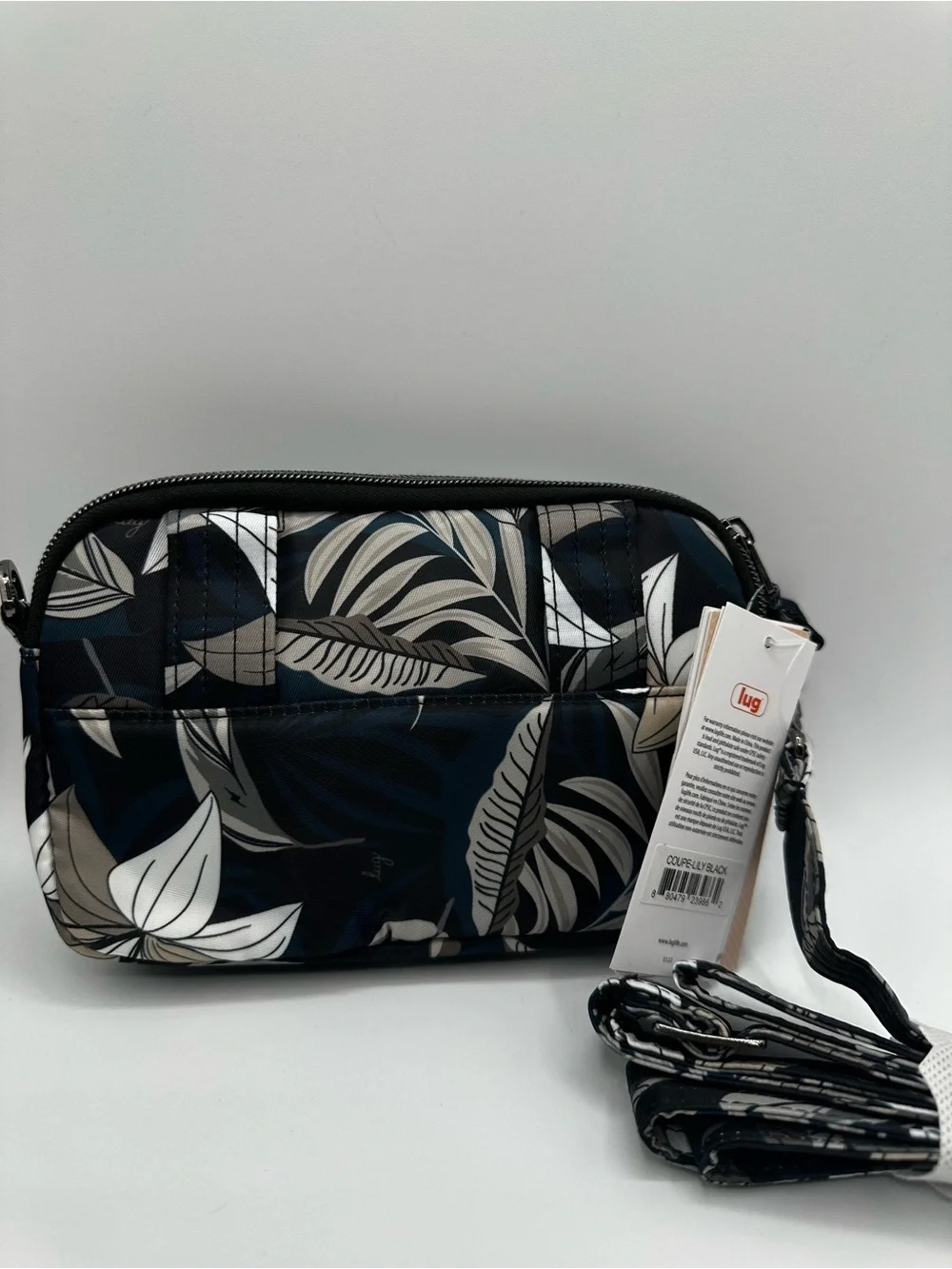 Lug Coupe Convertible Crossbody Belt Bag Lily Black NWT